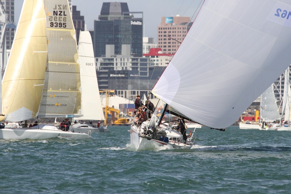 Monohulls with a bit on soon after the start - Coastal Classic - 2011 © Richard Gladwell www.photosport.co.nz